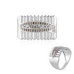 Anello in argento con Diamante Champagne I2 (de Melo)