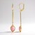 Boucles d'oreilles en argent et Opale rose (KM by Juwelo)
