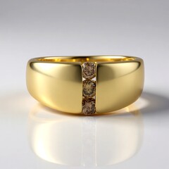 Anello in oro con Diamante Champagne I2 (de Melo Gold)