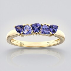 Anello in oro con Tanzanite AAA