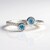 Anello in argento con Topazio Blu Svizzero