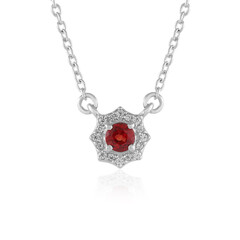 Tanzanian Ruby Silver Necklace