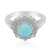 Anillo en plata con Ópalo azul de Etiopía