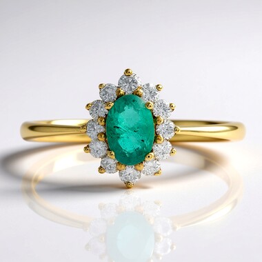 Anello in oro con Smeraldo Zambia AAA (CIRARI)