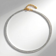 Collana in argento con Topazio Bianco