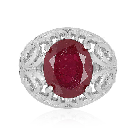 Zilveren ring met een Madagaskar Robijn