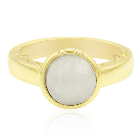 Anillo en plata con Jadeita blanca (Annette)