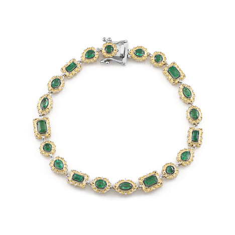 Bracciale in argento con Smeraldo Zambia (Gems en Vogue)