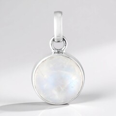 Ciondolo in argento con Labradorite Bianca