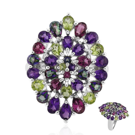 Bague en argent et Améthyste de Zambie