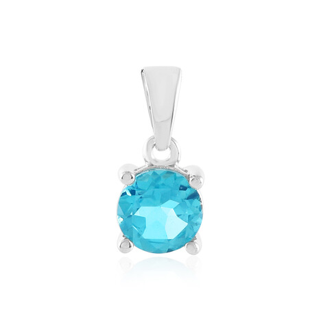 Paraiba Color Topaz Silver Pendant