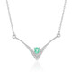 Russian Emerald Silver Necklace