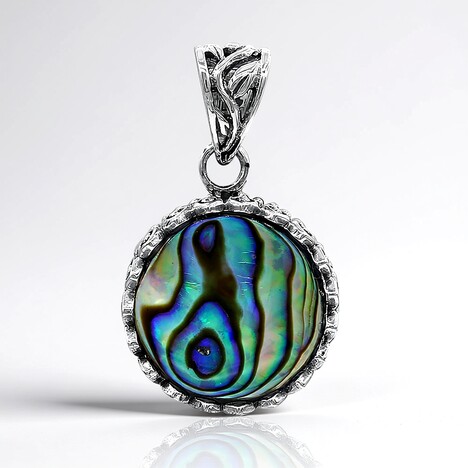Pendentif en argent et Coquillage d'Abalone (Art of Nature)