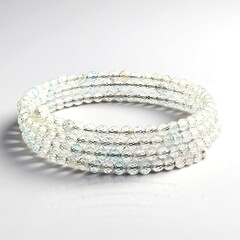 Bracciale in acciaio con Topazio Bianco (Riya)