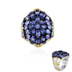 Zilveren ring met tanzanieten (Gems en Vogue)