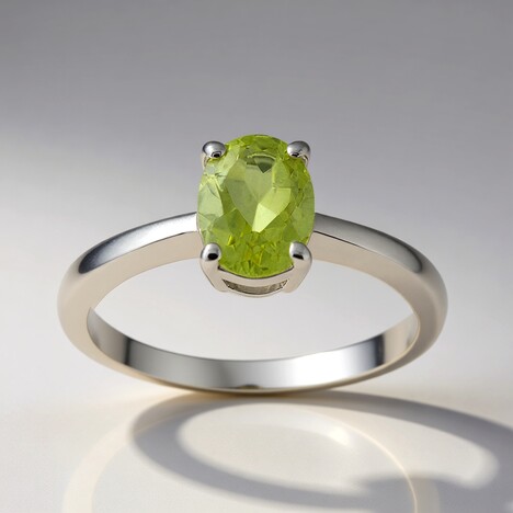 Anello in argento con Quarzo Ouro Verde