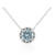 Zilveren halsketting met een hemel-blauwe topaas