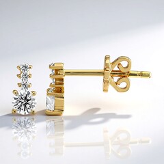 Orecchini in oro con Diamante SI1 (G) (Annette)