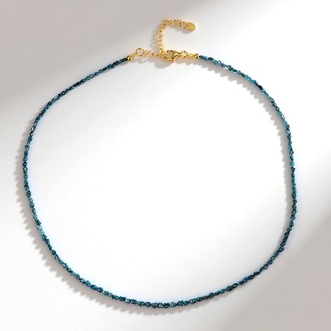 Collana in argento con Diamante Blu