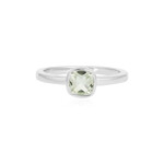 Grüner Amethyst-Silberring