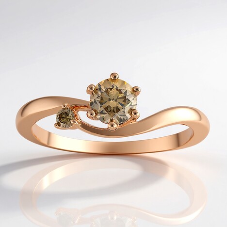 Anello in oro con Diamante Rose de France VS1 di Argyle (Annette)