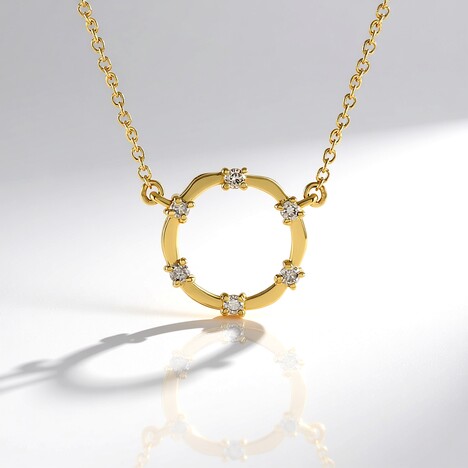 Collana in argento con Diamante Champagne I2 (de Melo Essence)