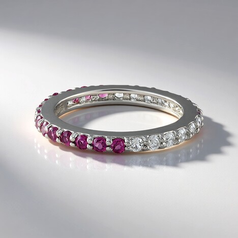Anello in argento con Rodolite