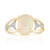 Bague en or et Opale blanche du Brésil