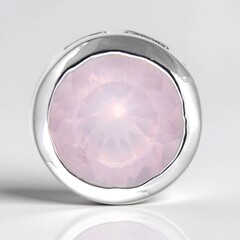 Ciondolo in argento con Quarzo Rosa