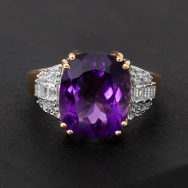 Marokkanischer Amethyst-Goldring