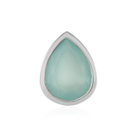 Aqua Chalcedony Silver Pendant (MONOSONO COLLECTION)