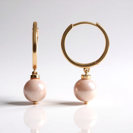 Orecchini in argento con Diaspro Zebrato Rosa (MONOSONO COLLECTION)