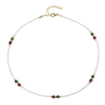 Edelstein-Silberhalskette