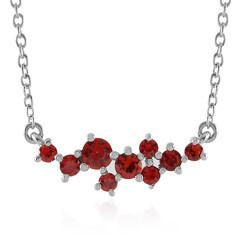 Collier en argent et Rubis de Tanzanie (Adela Silber)