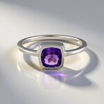 Anello in argento con Ametista