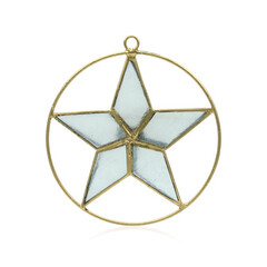 Capiz-Muschel-Messinganhänger