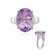 Anello in argento con Ametista Rose de France