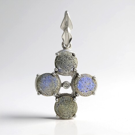 Ciondolo in argento con Spectrolite