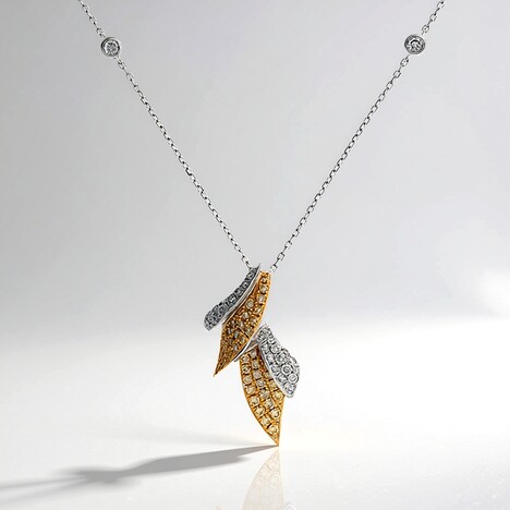 Collier en or et Diamant SI2 jaune (CIRARI)