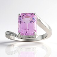 Bague en argent et Kunzite (Pallanova)