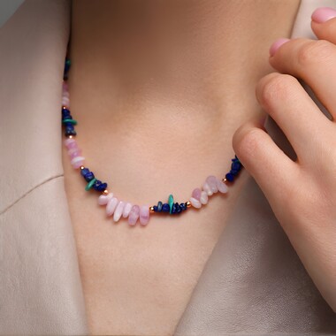 Collana in argento con Lapislazzuli (Adela Silber)
