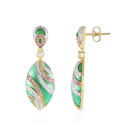 Pendientes en plata con Zircón (Adela Silber)