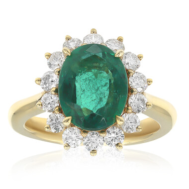 Bague en or et Emeraude de Zambie AAA (CIRARI)