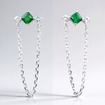 Orecchini in argento con Tsavorite della Tanzania