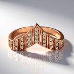 Anello in oro con Diamante Rose de France SI1 di Argyle (Annette)
