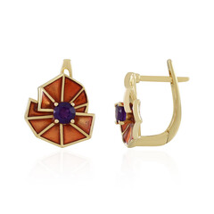 Pendientes en plata con Amatista (Adela Silber)
