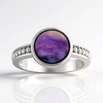 Bague en argent et Charoïte