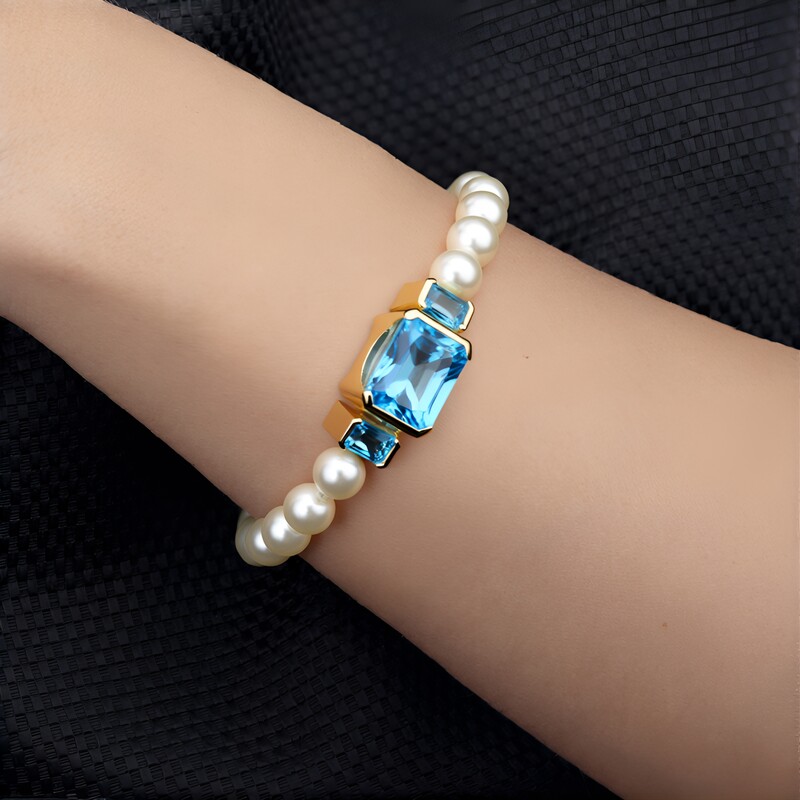 9K Marambaia Topaz Gold Bracelet (Michelle Albala)