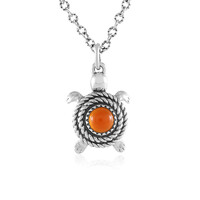 Collier en argent et Onyx rouge (Desert Chic)