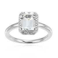 Anello in argento con Topazio Bianco